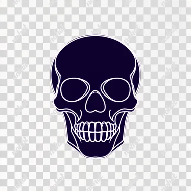 a simple line art skull icon