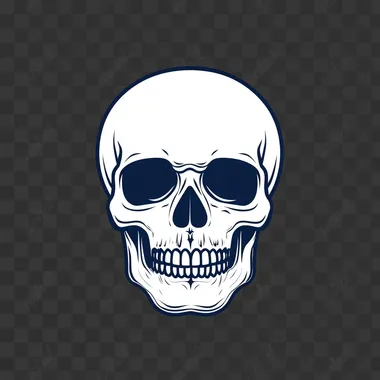 a simple line art skull icon