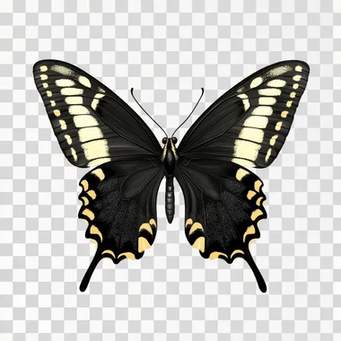 A simple and elegant illustration of a butterfly with open wings, set against a white background, high resolution, photorealistic