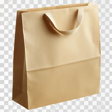 CRAFT PAPER BAG WHITE PNG