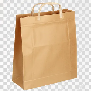 CRAFT PAPER BAG WHITE PNG