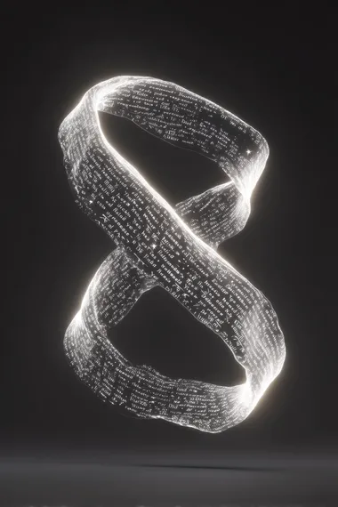 A glowing Mbius strip floating in a dark void, its entire surface covered in handwritten to-do list items tasks, reminders, and crossed-out lines wrapping infinitely around the twisted band. The text follows the curve seamlessly, creating an endless loop of productivity and pressure. Soft ambient lighting highlights the curvature, shadows adding depth and dimension. Surreal, symbolic, minimalistic, concept art, high detail, futuristic paper texture   rofile mnbyj7d