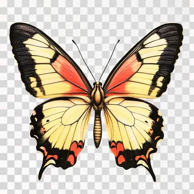 symmetric butterfly detailed wings isolated white background
