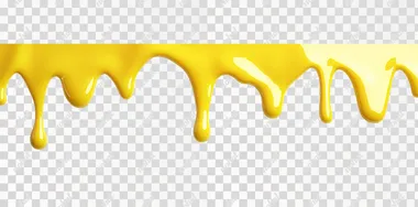 isolated white background of illustration yellow slime dripping from the top, leaveing large blank space below, with a glossy, bright texture and elongated sticky strands, PNG di-cut style, object as model    xvsojwq