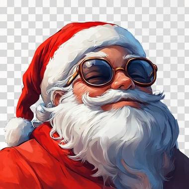 low detail santa clause, cartoon style