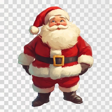 low detail santa clause, cartoon style