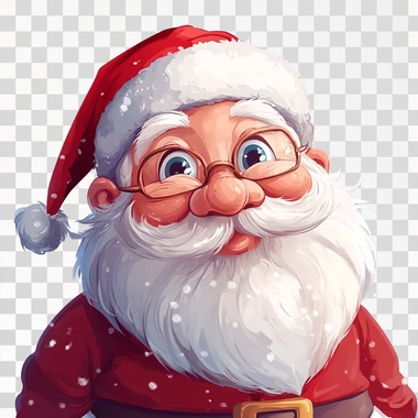low detail santa clause, cartoon style