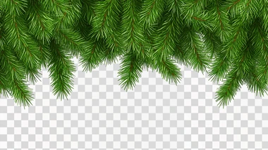 Christmas Tree Border, rectangle shape, isolated