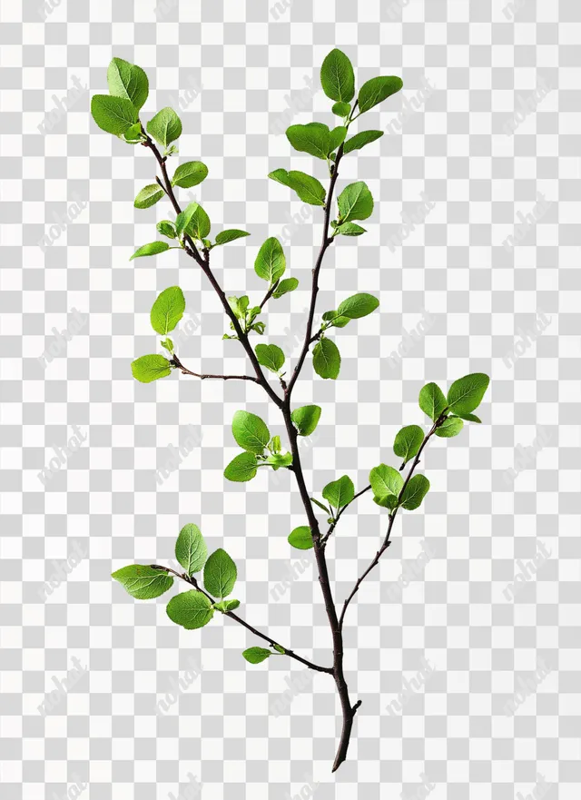 Elegant Plum Branch: A Study in Minimalist Detail