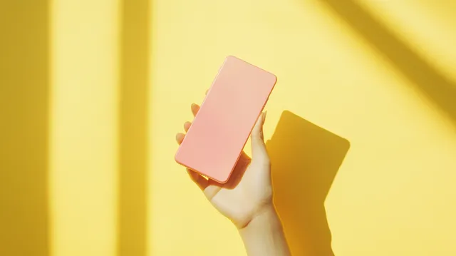 Hyper-Realistic iPhone Mockup Held in Detailed Product Photography