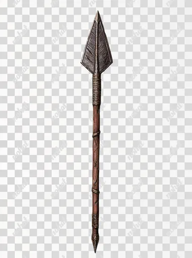 realistic ancient arrow, white background