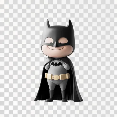 3d cartoon logo of happy Batman full body, white one color background, the Batman looking to camera , full body legs --s 50