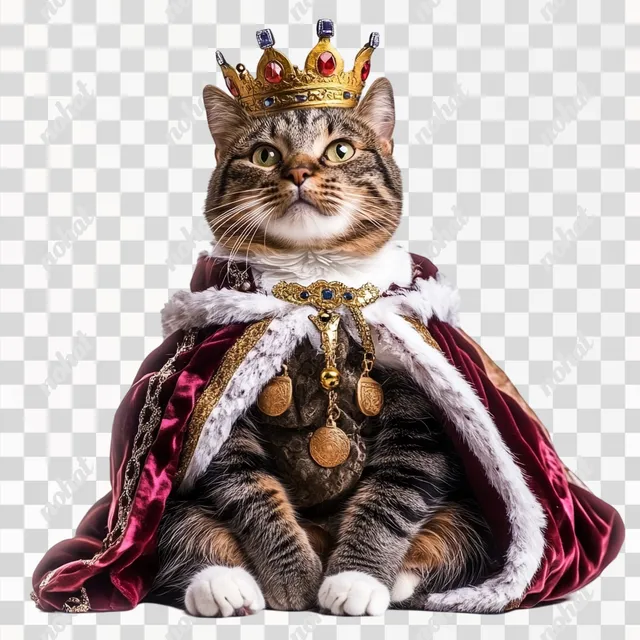 Regal Cat: The Feline King on the Floor