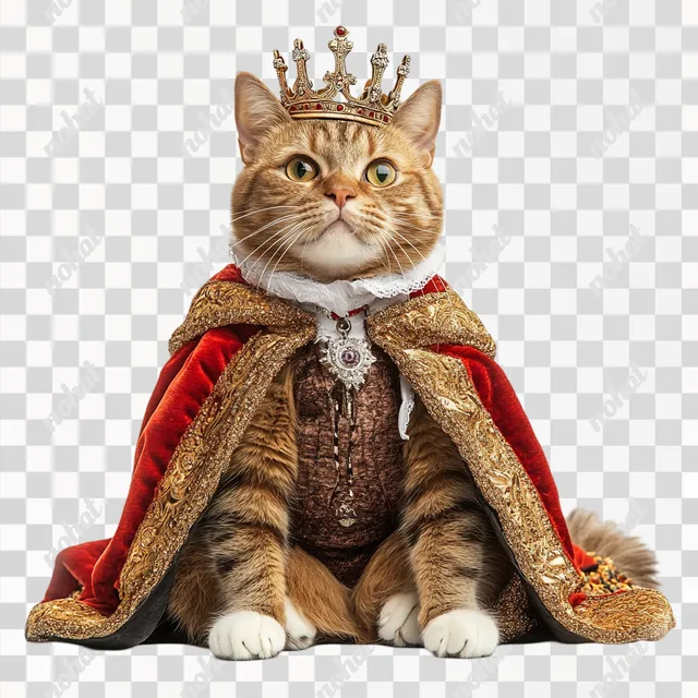 Regal Feline: The King Cat on the Floor