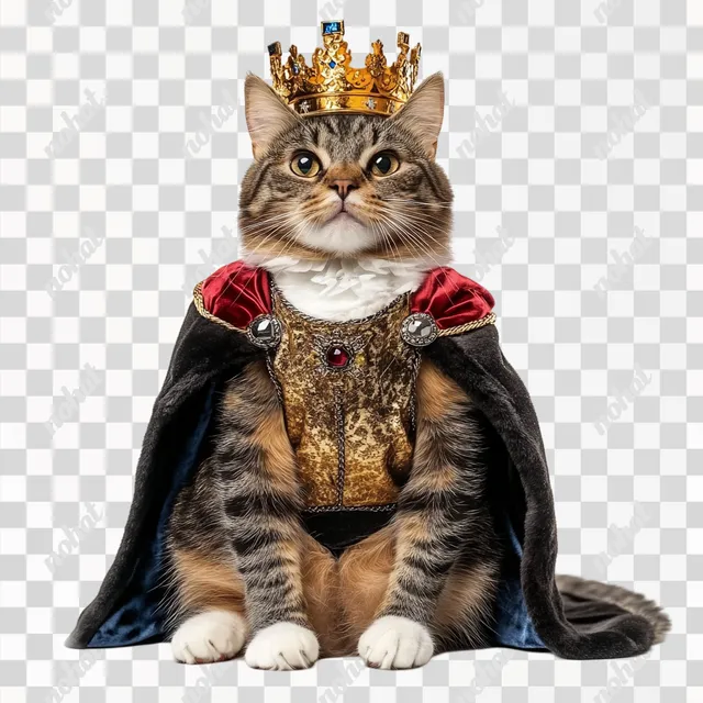 Majestic Feline: The Cat King on a Regal Throne