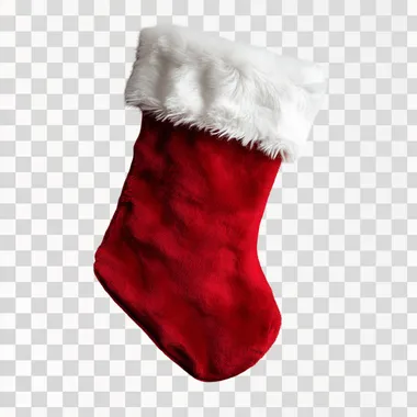 Christmas stocking, photography, solid background, top view, light background