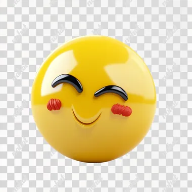 yellow emoticon, with extremely pursed,lips, as for giving a fast kiss, completely white background, happy