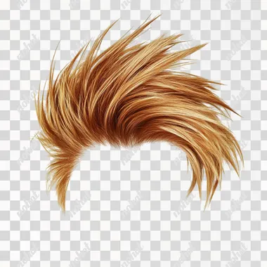 spiky hair isolated on white background