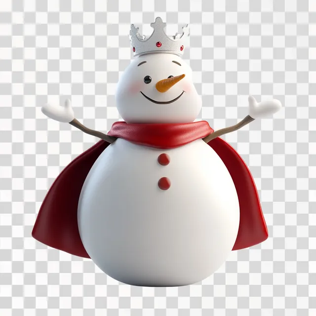 Cheerful Snowman Mascot: A Modern Mixue Character Design