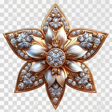 On the white background, there is a flat star, the star is set with diamonds as decoration, the star is more round, vector image, 4k  --s 750