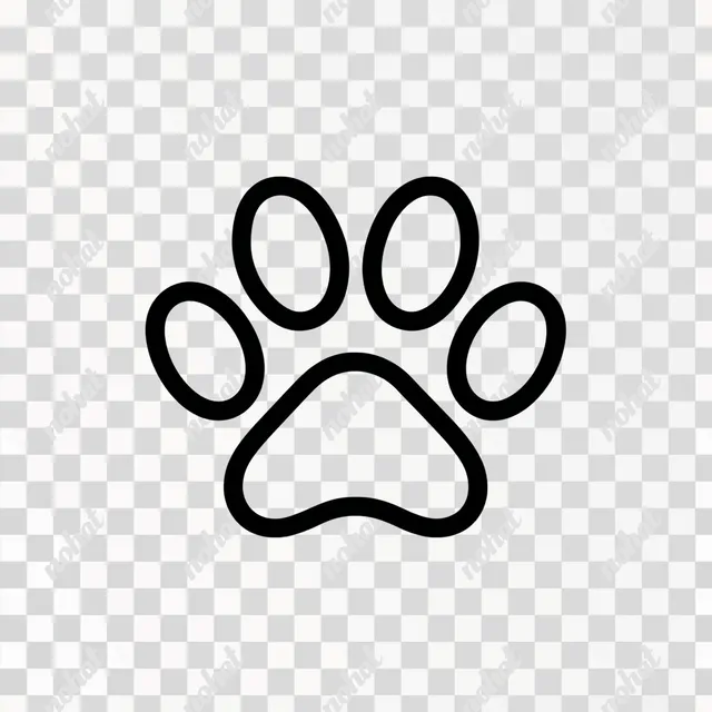 PNG Minimalist Cat Paw Icon