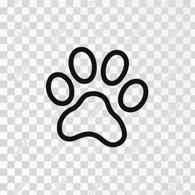 cat paw in it icon, solid black line, on white background rofile o43odur xg4hduj