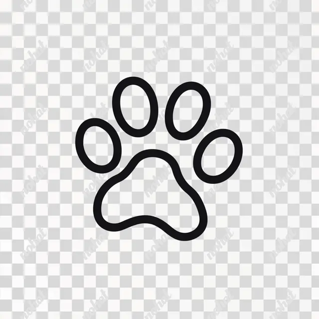 PNG Minimalist Cat Paw Icon