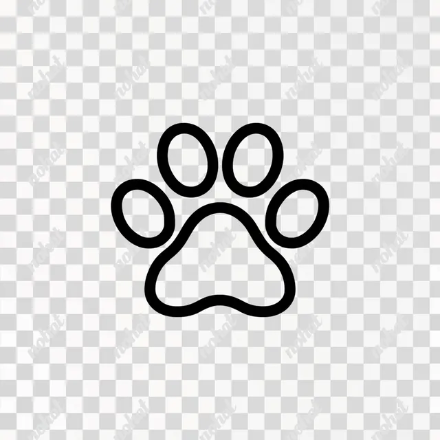 PNG Simple Cat Paw Outline Icon
