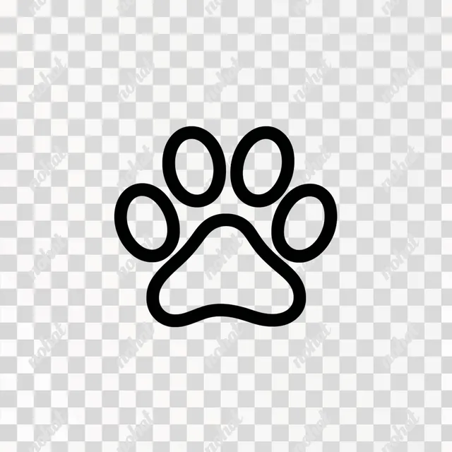 PNG Minimalist Cat Paw Icon