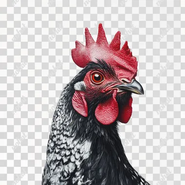 Hen, healthy, white background,8K