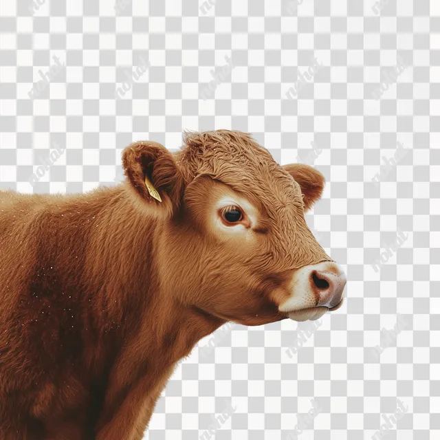 Realistic Side View of a Brown Cow