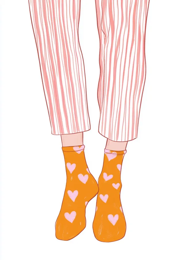 Whimsical Stripes: A Playful Illustration of Legs