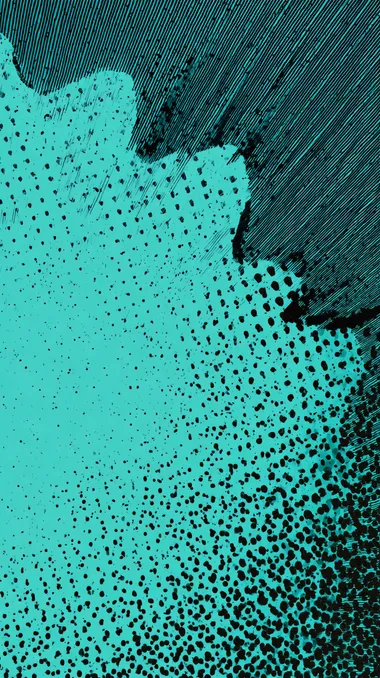 American comic texture effect, American comic texture, blue-green contrasting colors, pure background