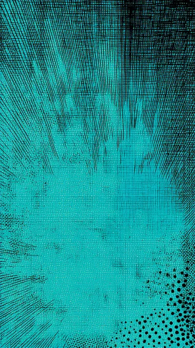 American comic texture effect, American comic texture, blue-green contrasting colors, pure background