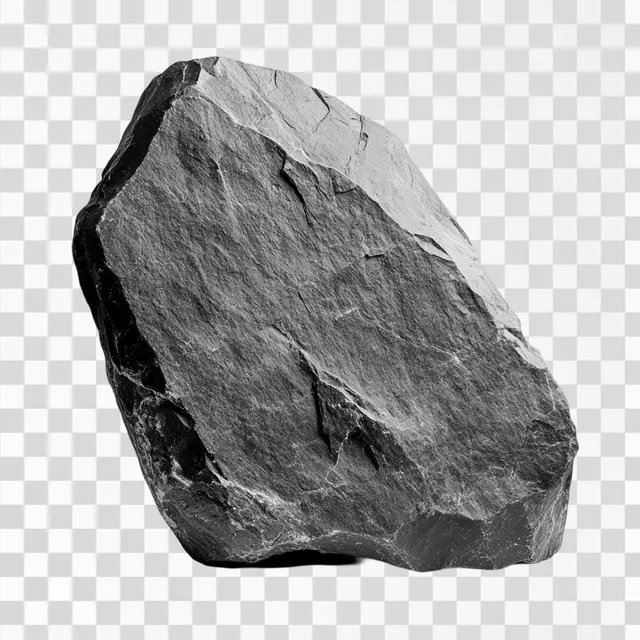 Flat-Top Black Stone on White Surface