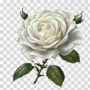 white rose, transparent background