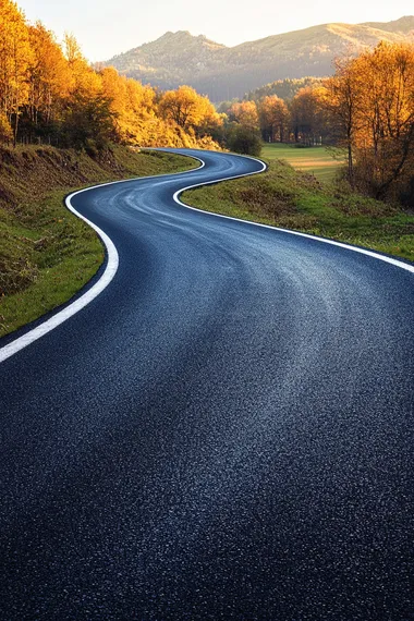 a real curve Asphalt road isolate on white for dicut --s 400