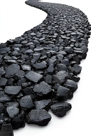 a real curve Asphalt road isolate on white for dicut --s 400