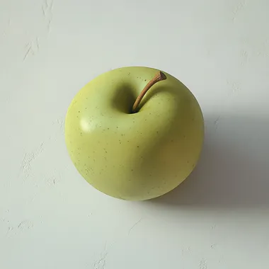 a green apple on a white background turns out to be very high-quality.high detail. realistic photography