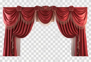 red curtains png