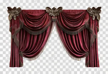 red curtains png
