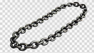 chain isolated on white 3d illustration render