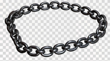 chain isolated on white 3d illustration render