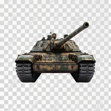 3d render of a army tank, white background
