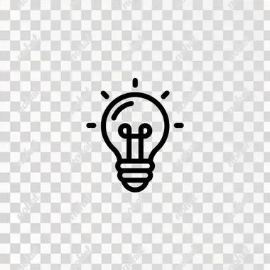 A light off icon, black lines on a white background, simple lines, illustration, vector illustration