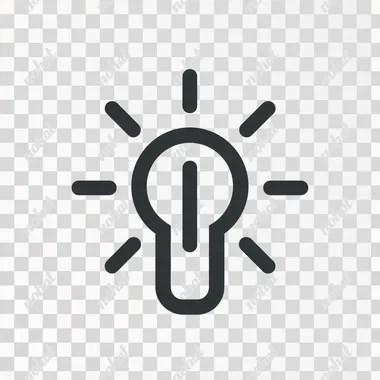 A light off icon, black lines on a white background, simple lines, illustration, vector illustration