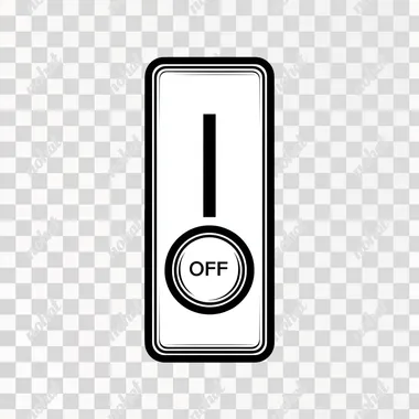A light off icon, black lines on a white background, simple lines, illustration, vector illustration