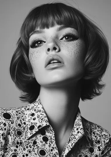 professional photoshoot, Swinging London 60s mod fashion, strong visual flow, style of David Bailey and Terence Donovan