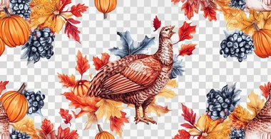thanksgiving theme pattern On a white background
