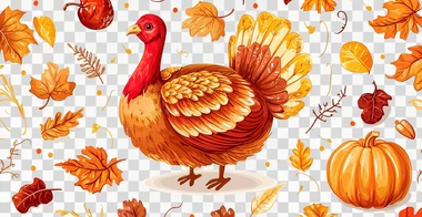 thanksgiving theme pattern On a white background
